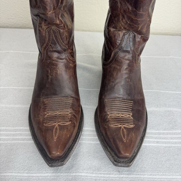 Idyllwind Wildwest Snip Toe Leather Western Boots Cowgirl Rodeo Brown 8 B - Picture 10 of 16